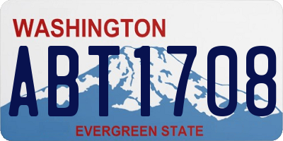 WA license plate ABT1708