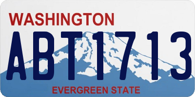 WA license plate ABT1713
