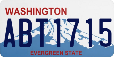 WA license plate ABT1715