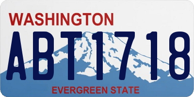 WA license plate ABT1718