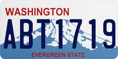 WA license plate ABT1719