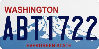 WA license plate ABT1722