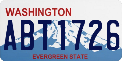 WA license plate ABT1726