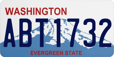 WA license plate ABT1732