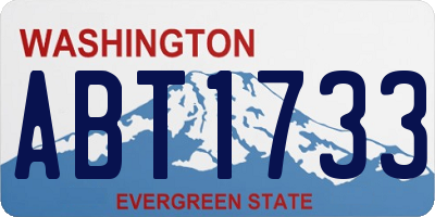 WA license plate ABT1733