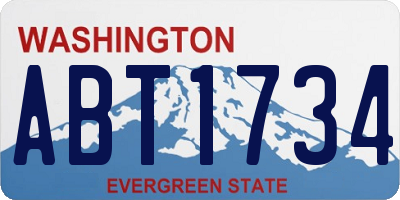 WA license plate ABT1734