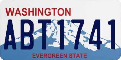 WA license plate ABT1741