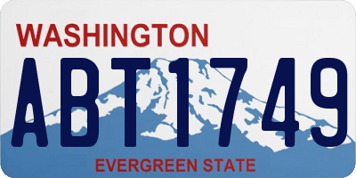 WA license plate ABT1749