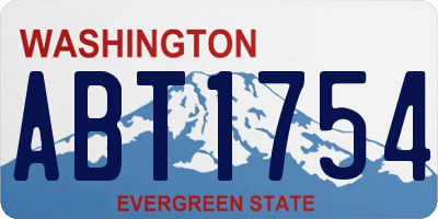 WA license plate ABT1754