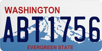 WA license plate ABT1756