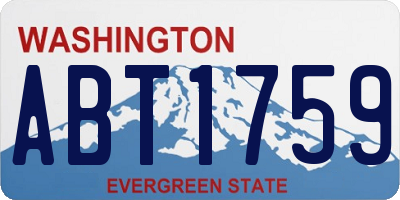 WA license plate ABT1759