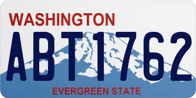 WA license plate ABT1762