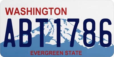 WA license plate ABT1786