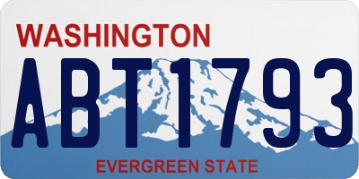 WA license plate ABT1793
