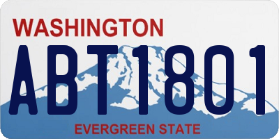 WA license plate ABT1801