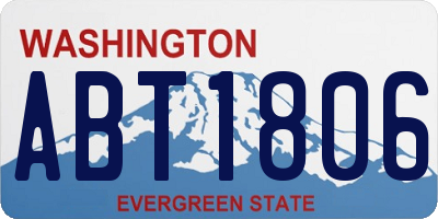 WA license plate ABT1806