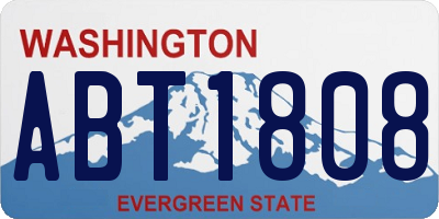 WA license plate ABT1808
