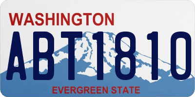 WA license plate ABT1810