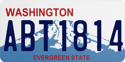 WA license plate ABT1814
