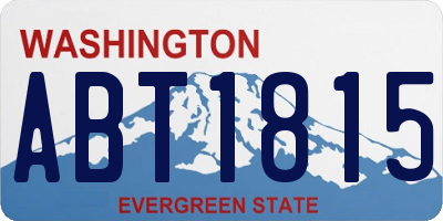 WA license plate ABT1815