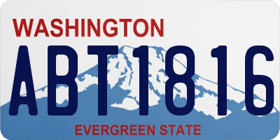 WA license plate ABT1816