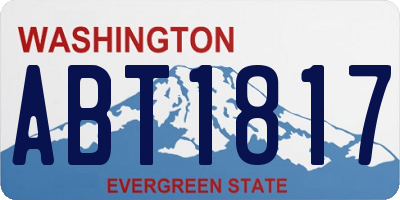 WA license plate ABT1817