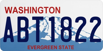 WA license plate ABT1822