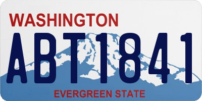 WA license plate ABT1841
