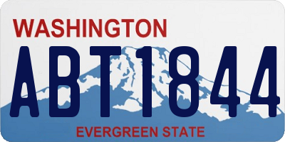WA license plate ABT1844