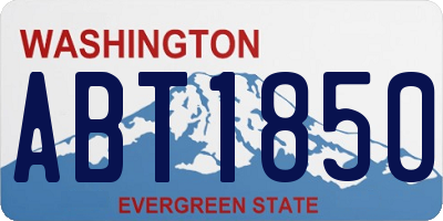 WA license plate ABT1850