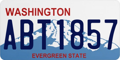 WA license plate ABT1857
