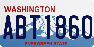 WA license plate ABT1860