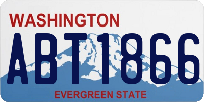 WA license plate ABT1866