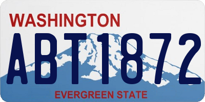 WA license plate ABT1872
