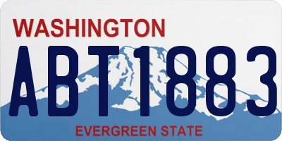 WA license plate ABT1883