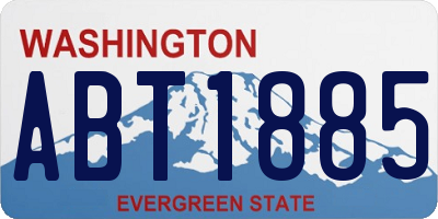 WA license plate ABT1885