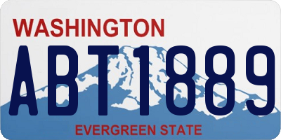 WA license plate ABT1889