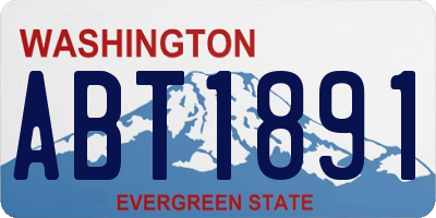 WA license plate ABT1891
