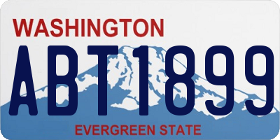 WA license plate ABT1899