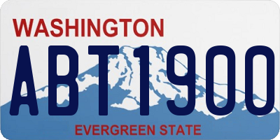 WA license plate ABT1900