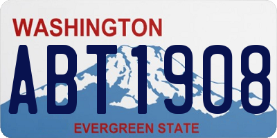 WA license plate ABT1908