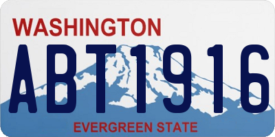 WA license plate ABT1916