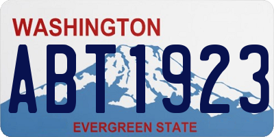 WA license plate ABT1923