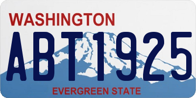 WA license plate ABT1925