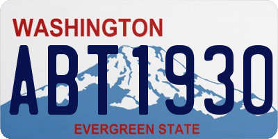 WA license plate ABT1930