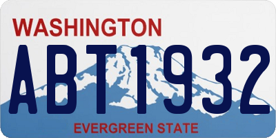 WA license plate ABT1932