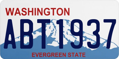 WA license plate ABT1937