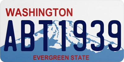 WA license plate ABT1939