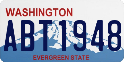 WA license plate ABT1948