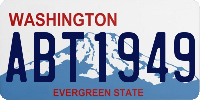 WA license plate ABT1949